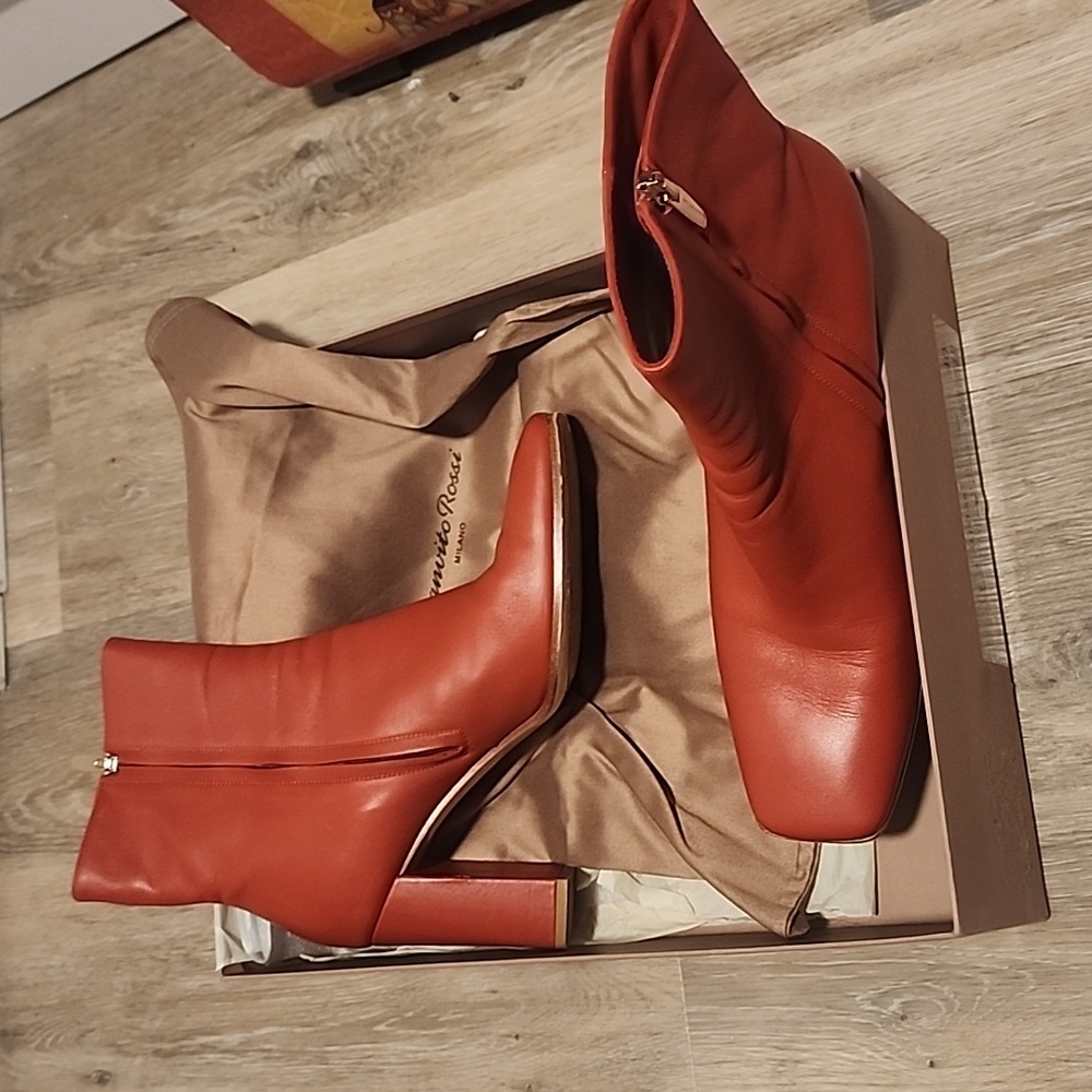 Rust Orange Booties